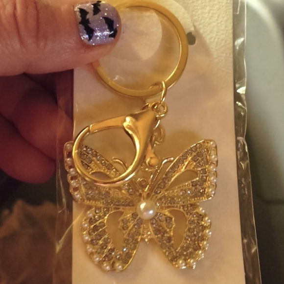 Gold Butterfly Key Holder - Picture 1 of 4